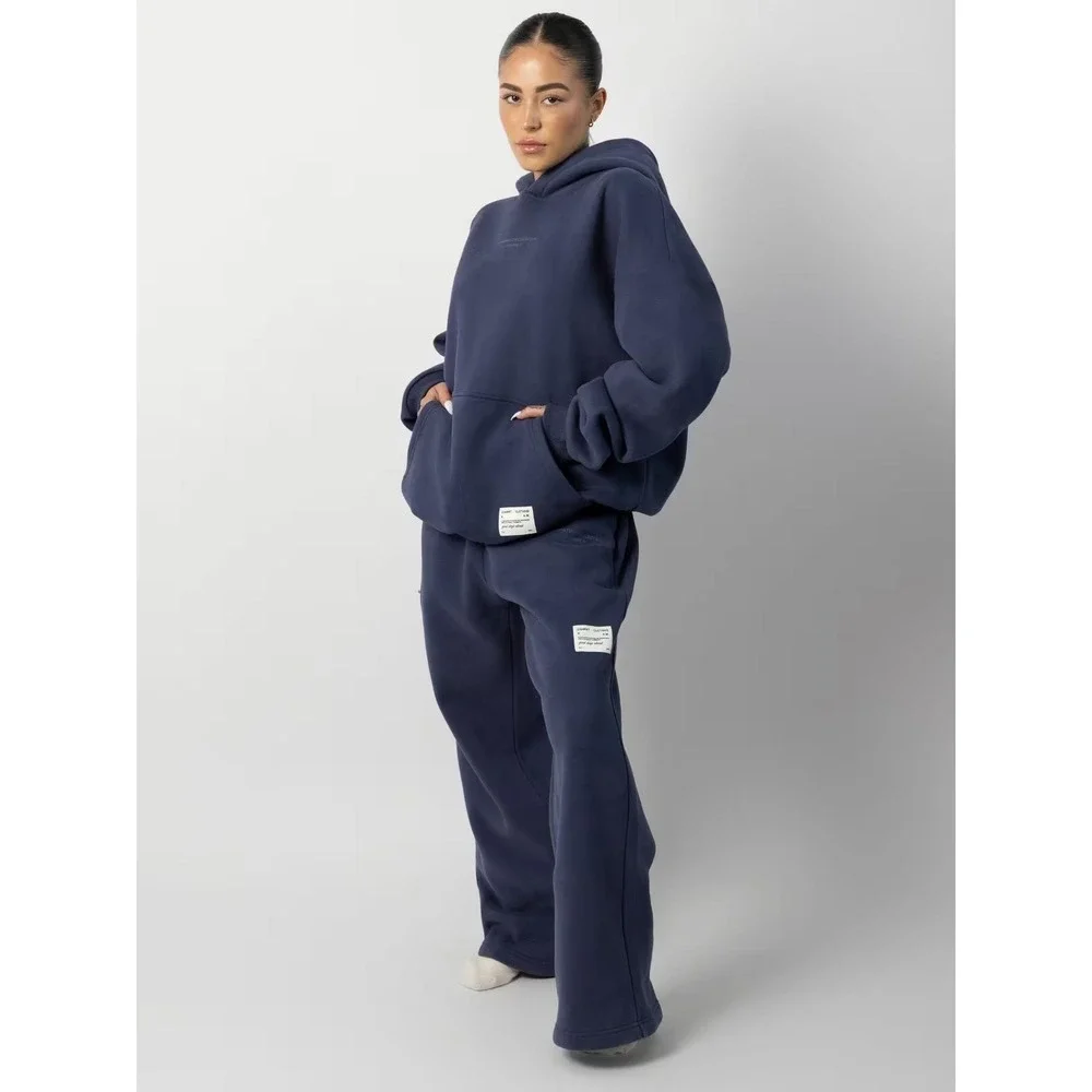 Comfrt Navy Hoodie & Sweats set - Unisex - Picture 1 of 13
